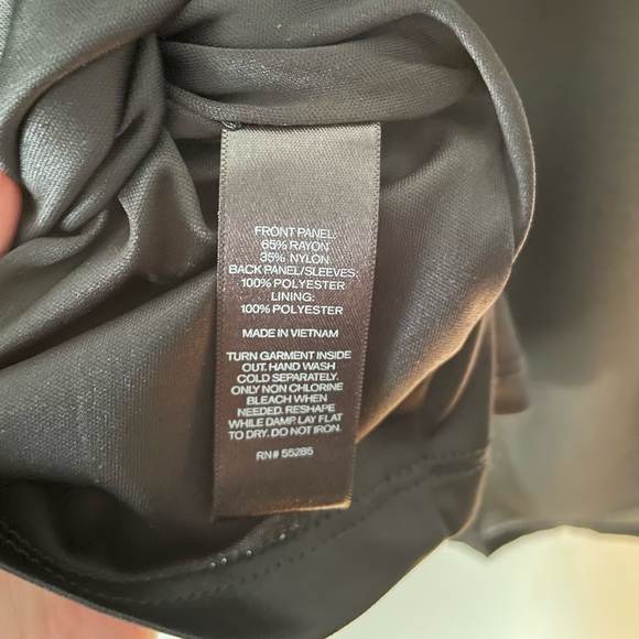 Express Black Velvet Burnout with Deep V-Back - Picture 8 of 8